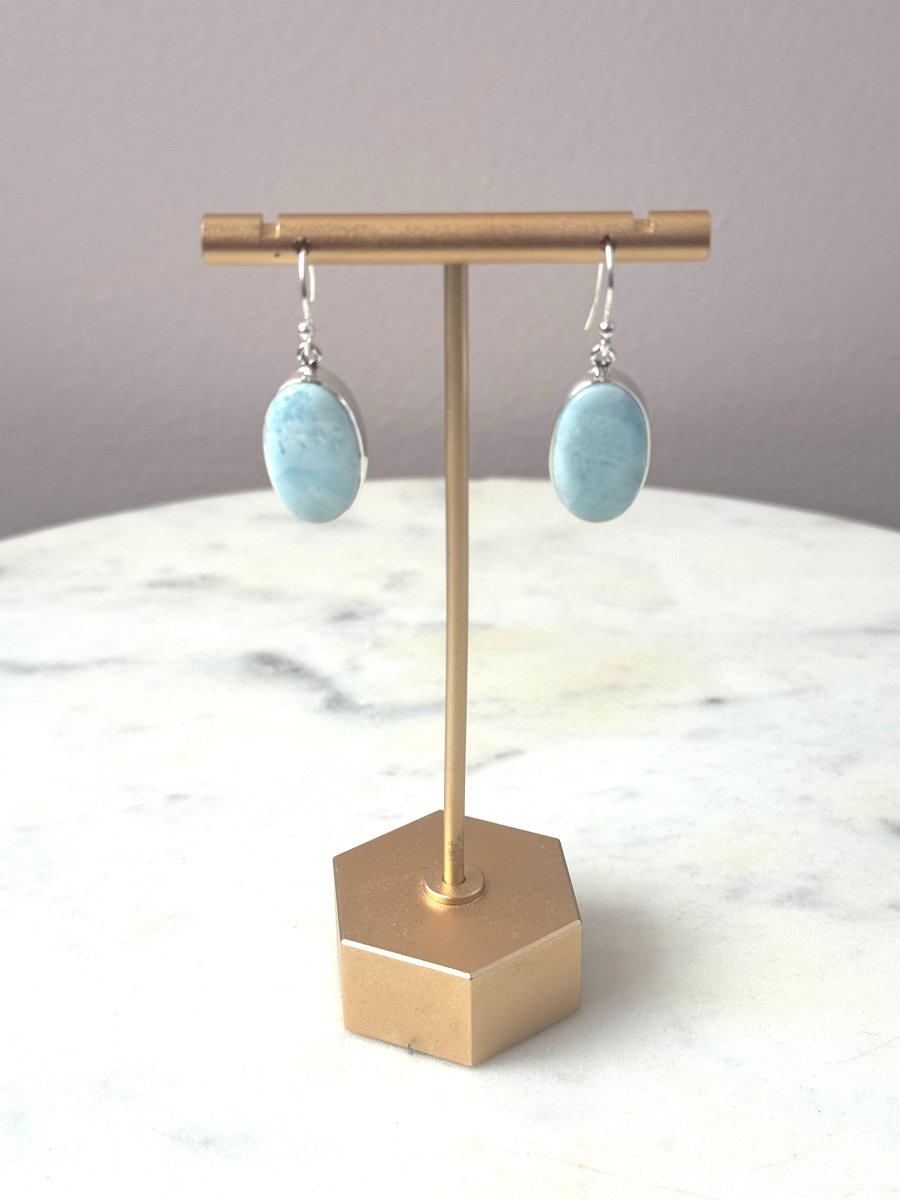 Oval Larimar EarringsJinjaEARRINGS