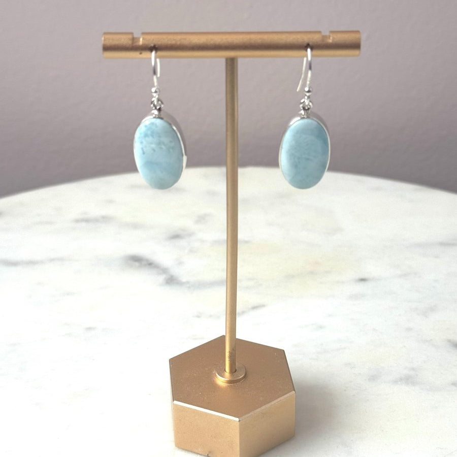 Oval Larimar EarringsJinjaEARRINGS