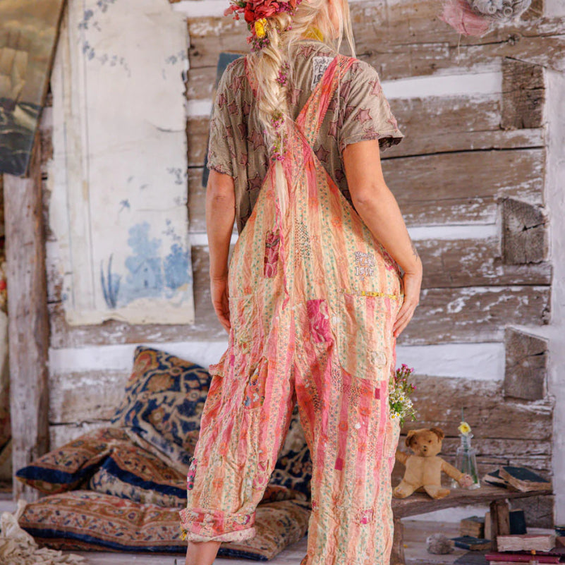 Overalls 161 - Sunfaded Love Overalls - Sunrise DaisyMagnolia PearlBOTTOMS