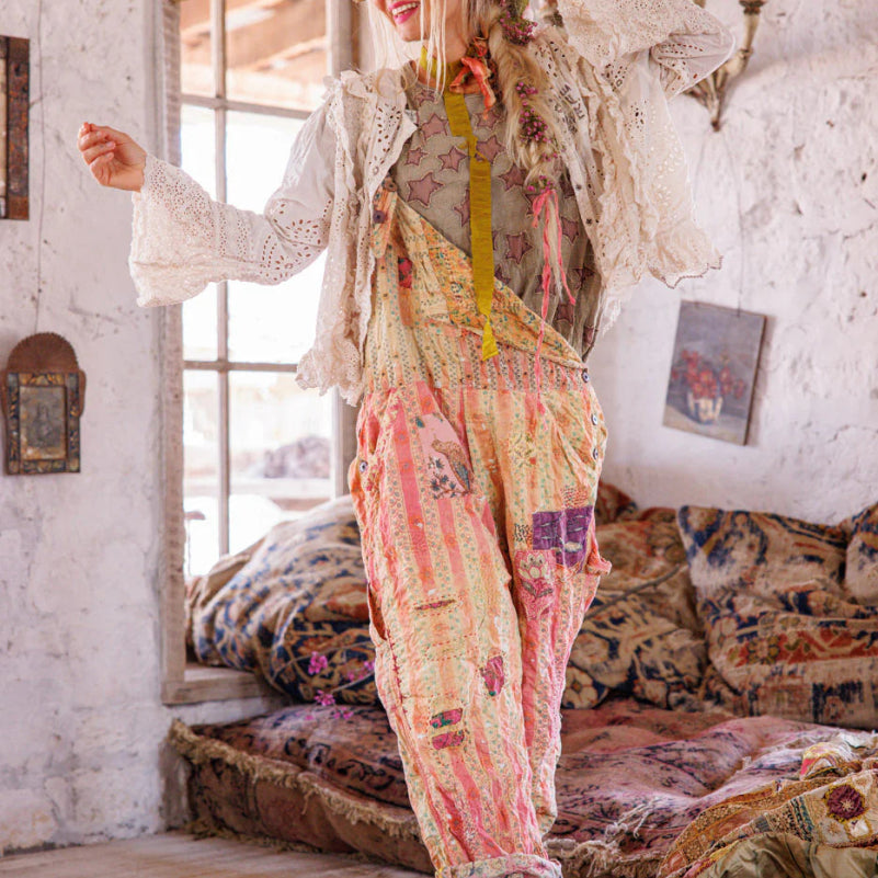 Overalls 161 - Sunfaded Love Overalls - Sunrise DaisyMagnolia PearlBOTTOMS