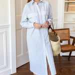 Oversized Pocket Shirtdress in Atlantic StripeEmerson FryDRESS