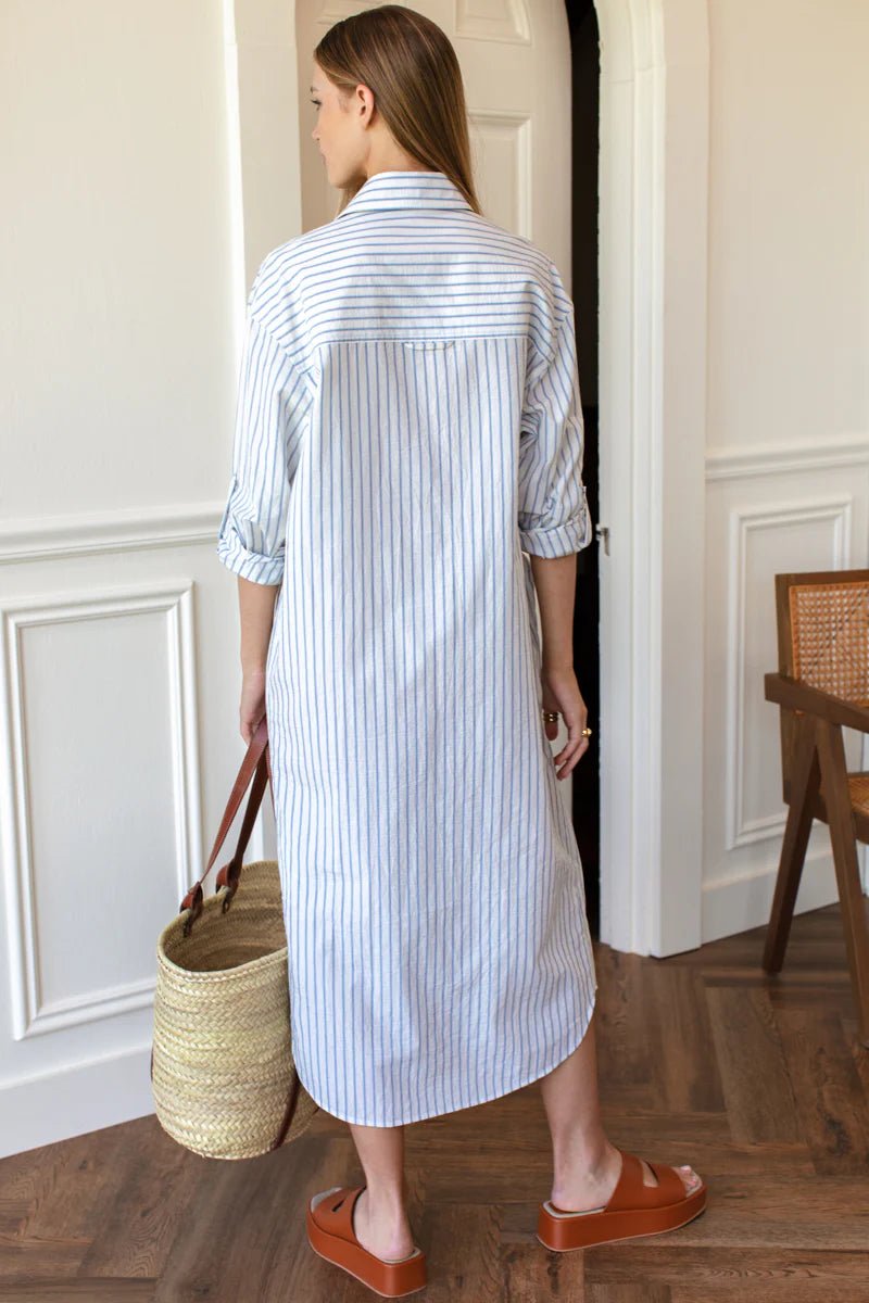 Oversized Pocket Shirtdress in Atlantic StripeEmerson FryDRESS