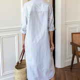 Oversized Pocket Shirtdress in Atlantic StripeEmerson FryDRESS