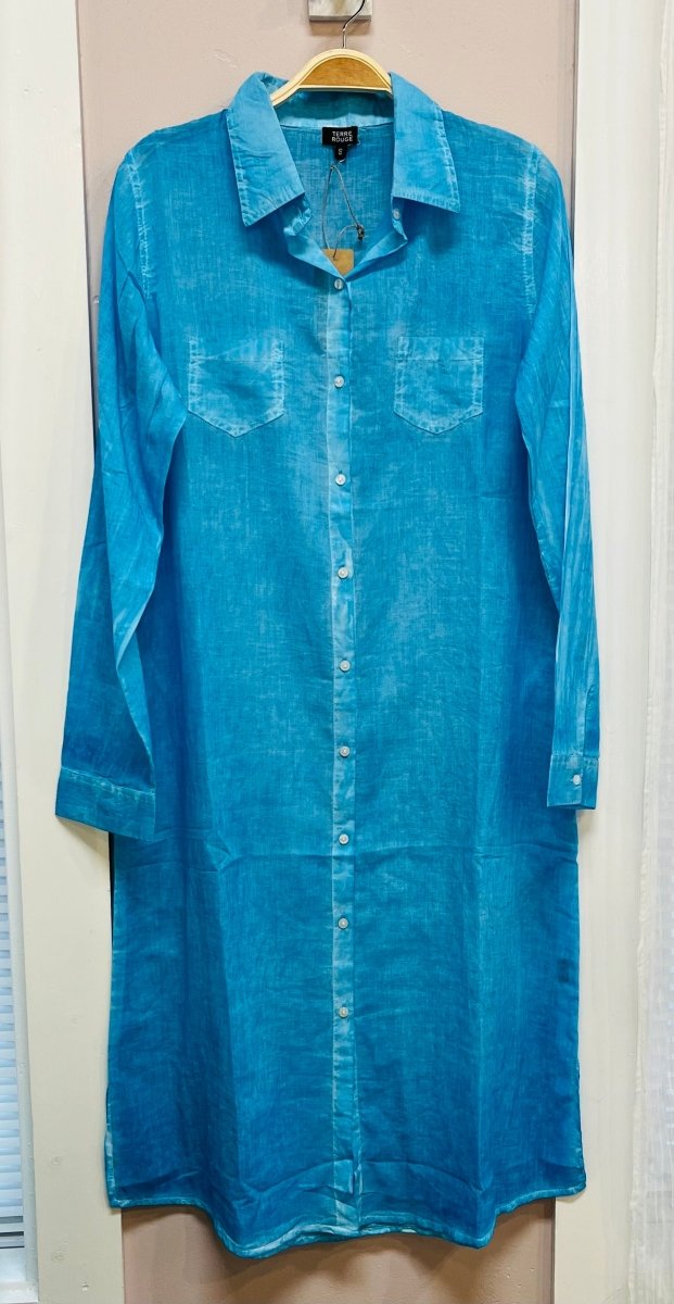Overwashed Shirt Dress "Marine Blue"Terre RougeDRESS