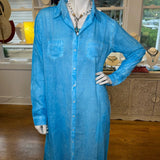 Overwashed Shirt Dress "Marine Blue"Terre RougeDRESS