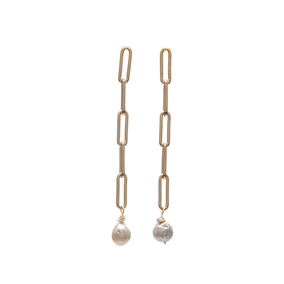 Paperclip Baroque Drop Earring (2 Colors)Kenda KistEARRINGS