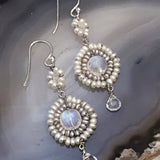 Pearl, Moonstone and White Topaz EarringsMichelle PresslerEARRINGS