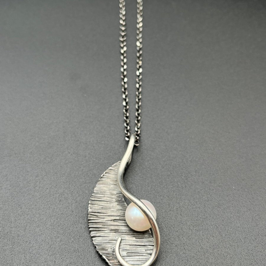 Pearl on Silver NecklaceBORANECKLACES