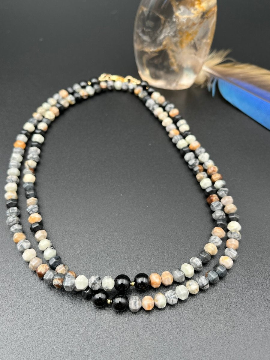 Picasso Jasper & Onyx Necklace – 36”Debra PyeattNECKLACES