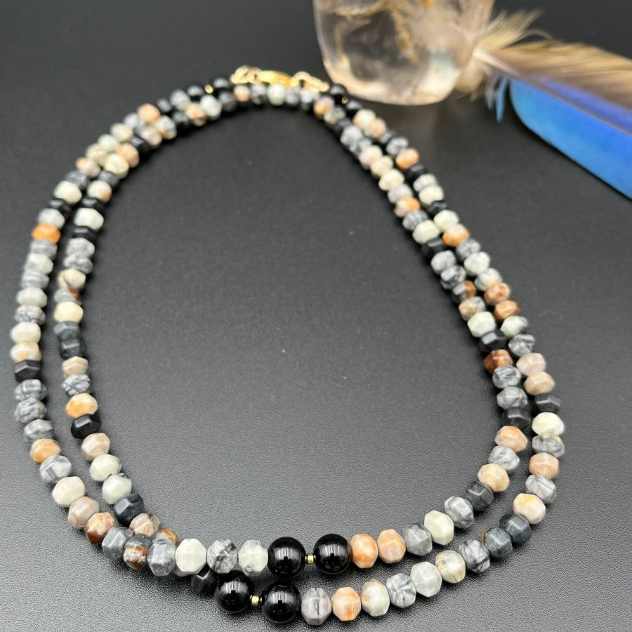 Picasso Jasper & Onyx Necklace – 36”Debra PyeattNECKLACES