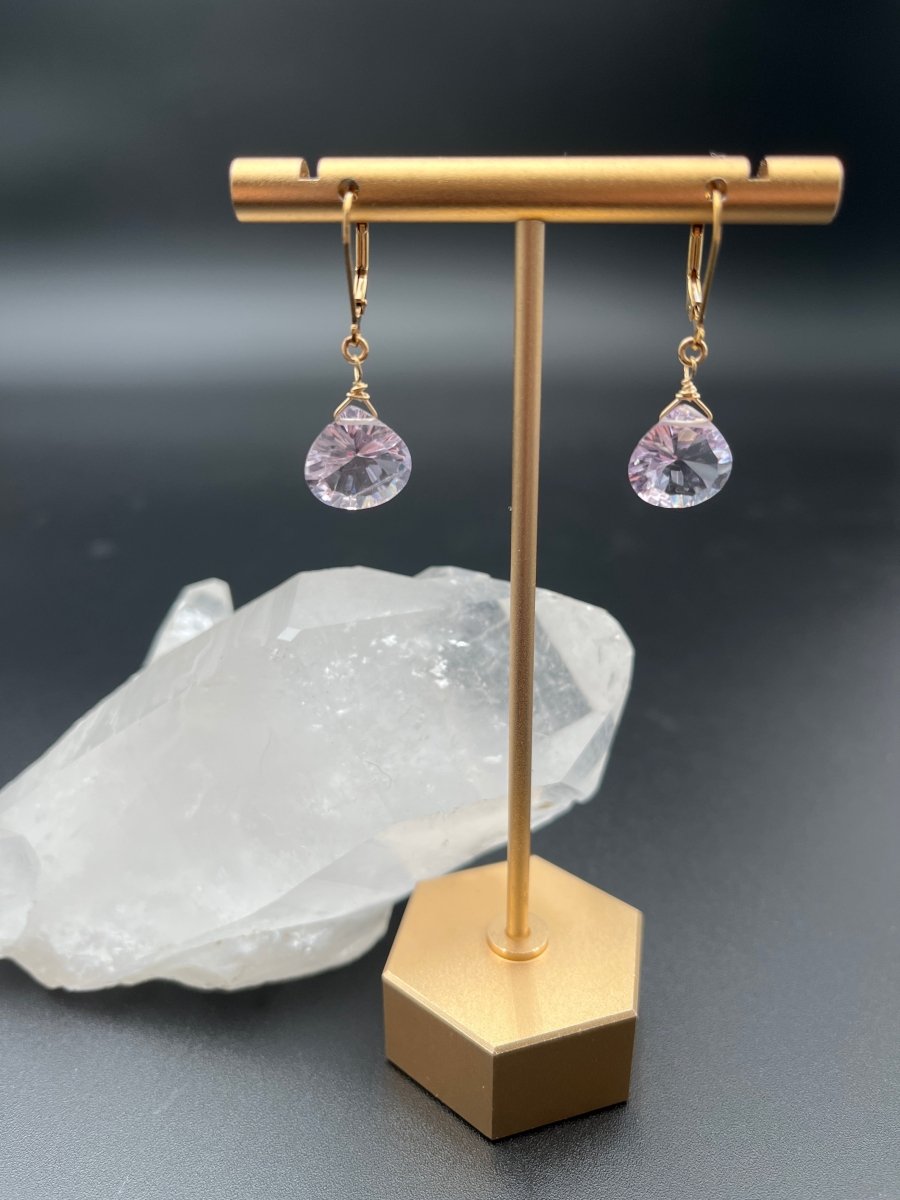 Pink Amethyst Hearts EarringsBeth ZinkEARRINGS