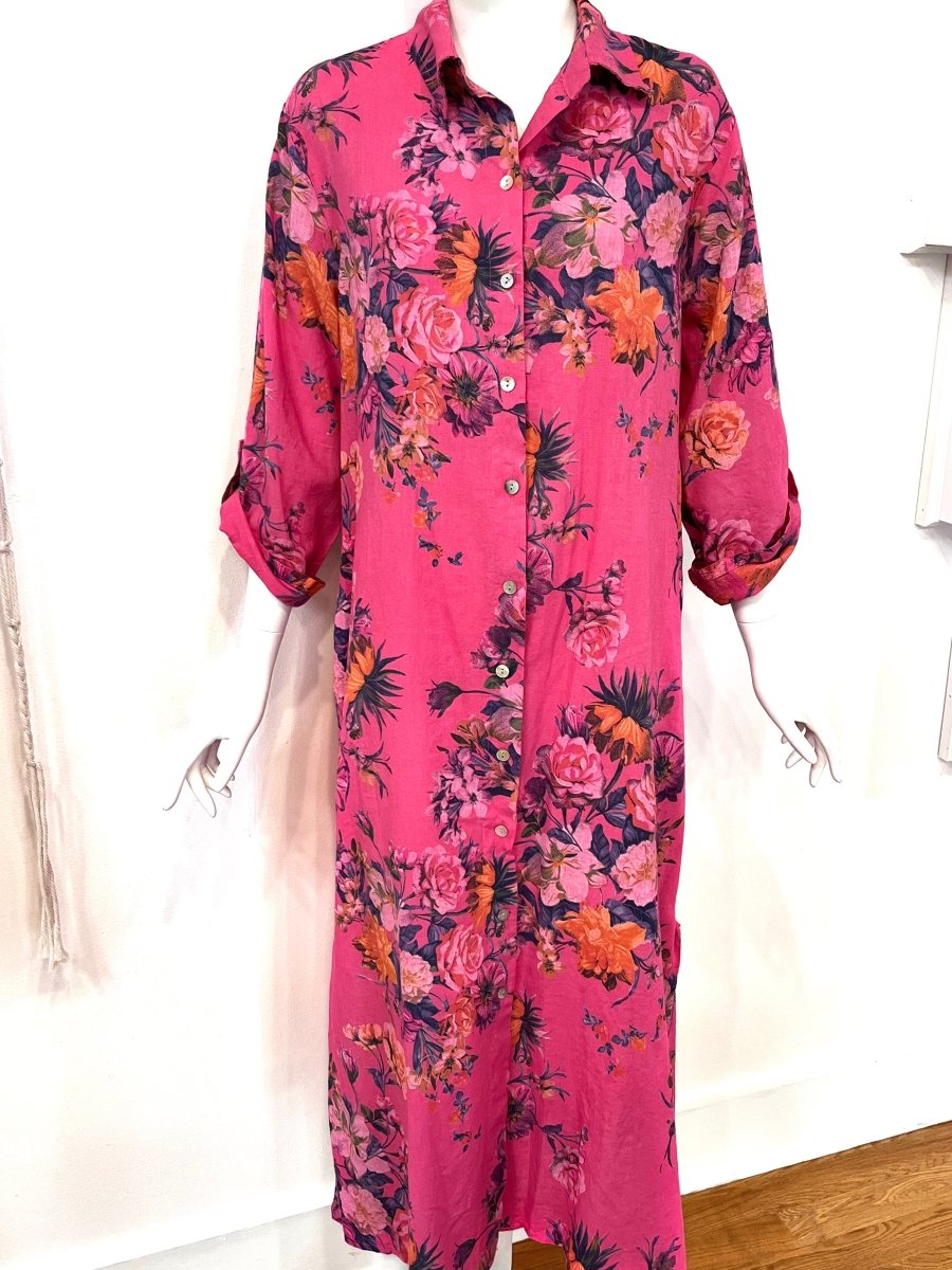 Pink Linen Shirt Dressla maison des fibres naturellesDRESS