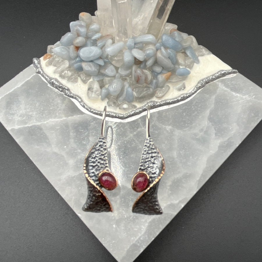 Pink Tourmaline Earrings - 1.5” longBORAEARRINGS