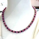 Pink/Lavender Gemstones With Jasper Short NecklaceBeth ZinkNECKLACES
