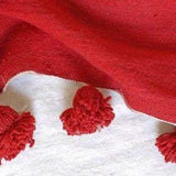 Pom Pom Blanket - Red