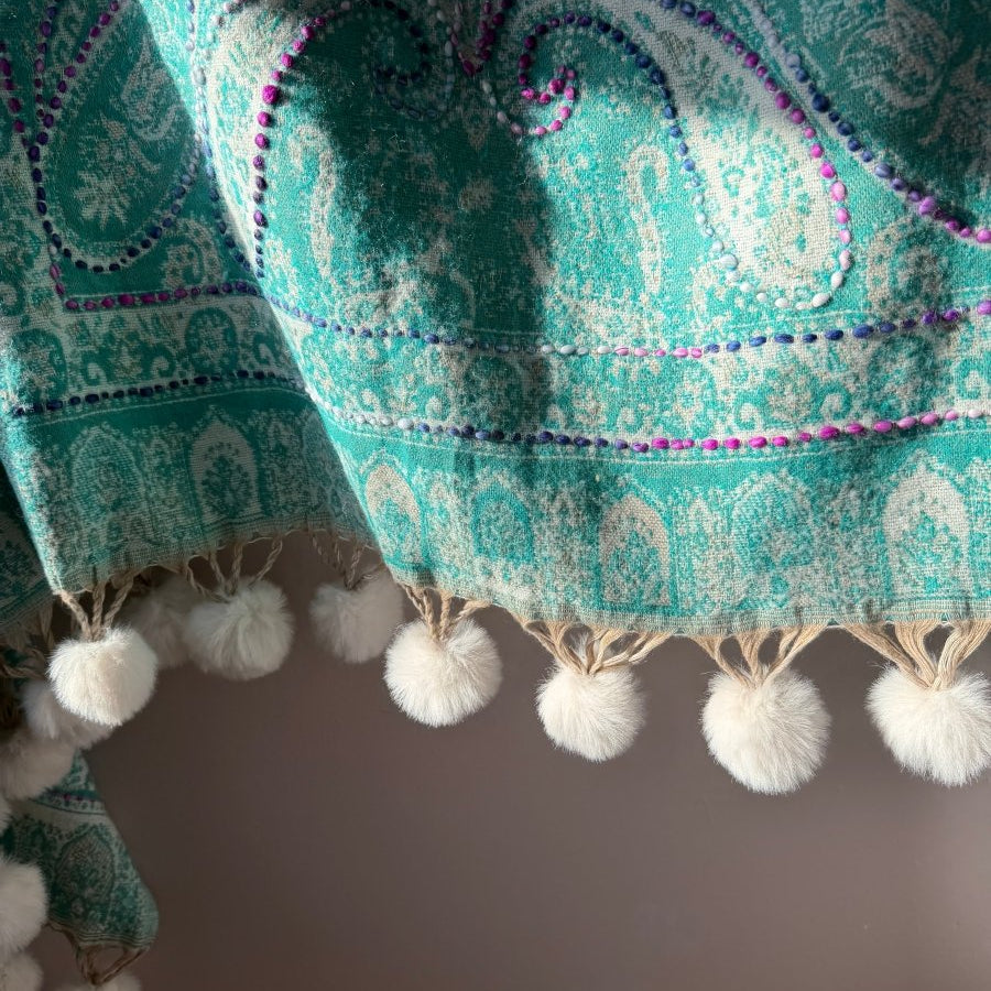 Pom Pom Poncho (2)ZiabirdTOPS