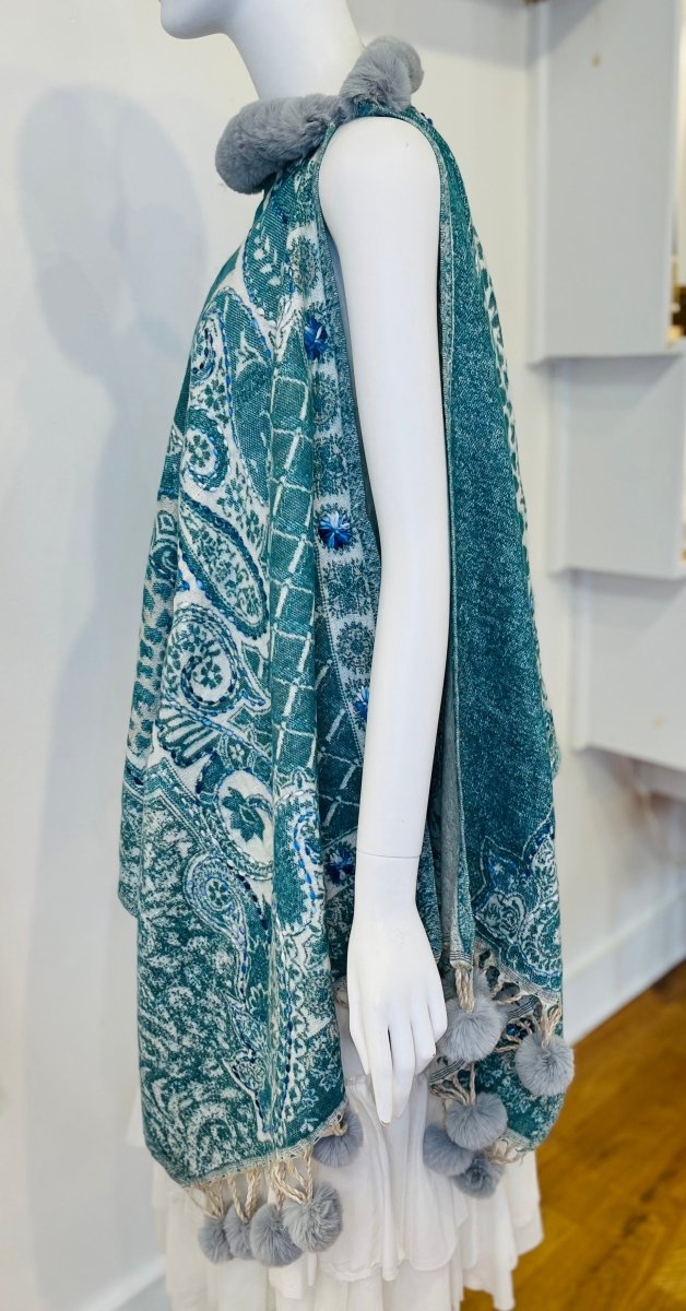 Pom Pom Poncho 5ZiabirdTOPS