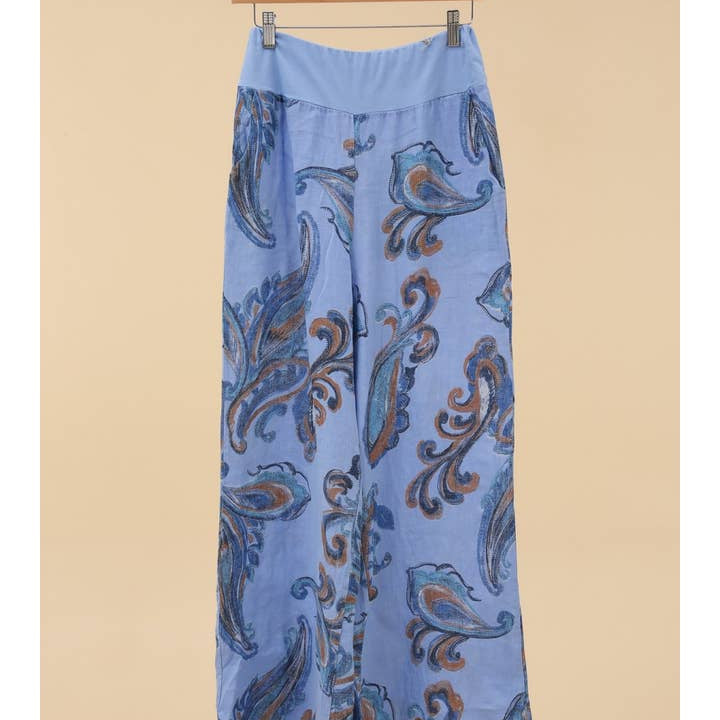 Printed Linen Pantsla maison des fibres naturellespants