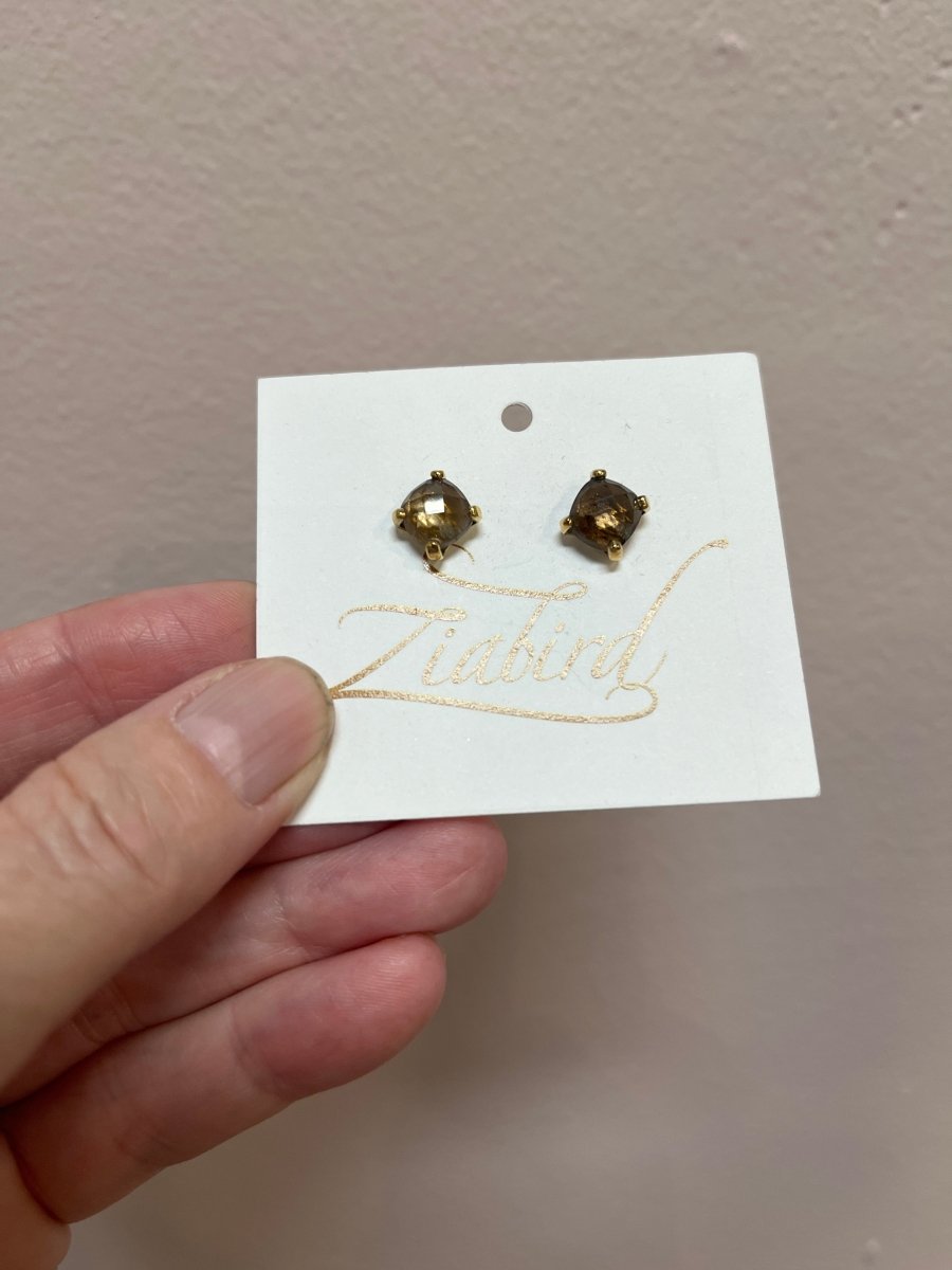 Prong Stud Earring - Smoky QuartzTreisiEARRINGS