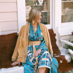Proud Kimono in Golden Velvet with Sequins and BeadworkV.DE.VINSTERTOPS
