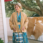 Proud Kimono in Golden Velvet with Sequins and BeadworkV.DE.VINSTERTOPS