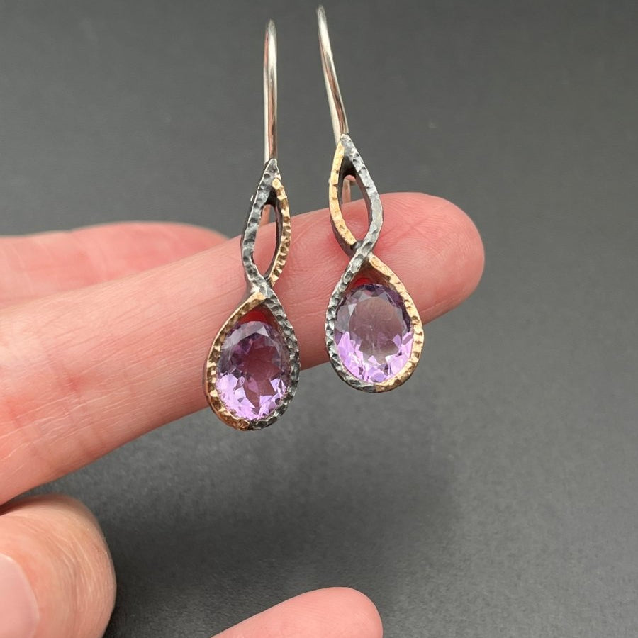 Purple Amethyst Earrings - 1.5” longBORAEARRINGS