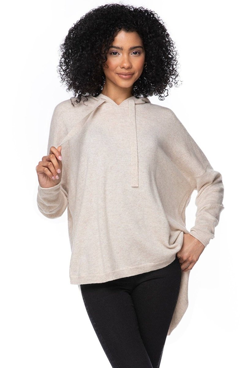 Quinn Washable Cashmere Hoodie: SandollarSubtle LuxuryTOPS