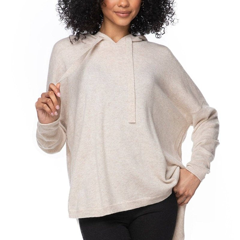 Quinn Washable Cashmere Hoodie: SandollarSubtle LuxuryTOPS