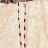 Red Onyx Teardrop With Peridot Center Short NecklaceBeth ZinkNECKLACES