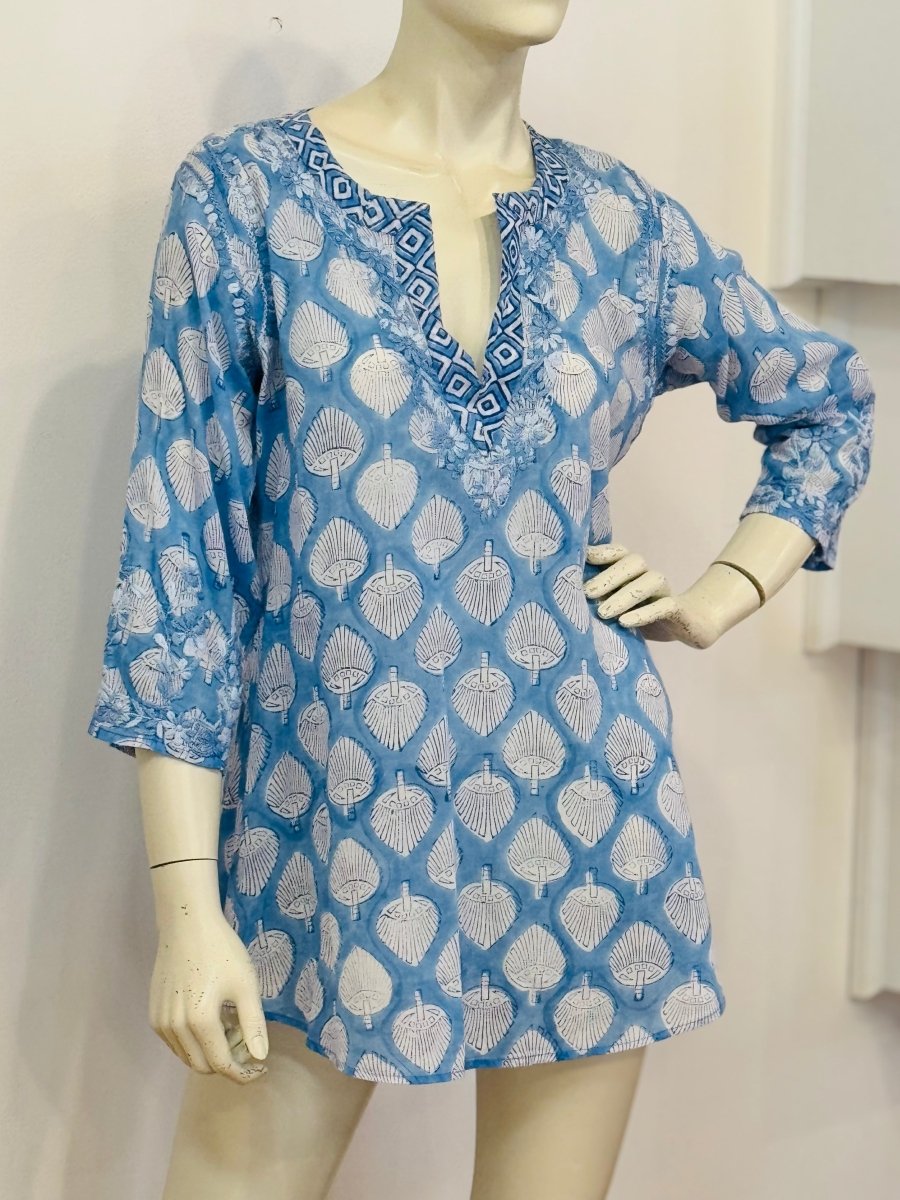 Redeux Amaya Blue TopZiabird Private Labelblouse