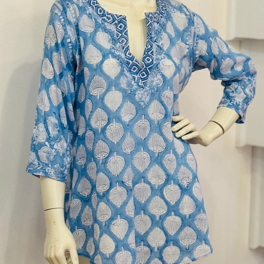 Redeux Amaya Blue TopZiabird Private Labelblouse
