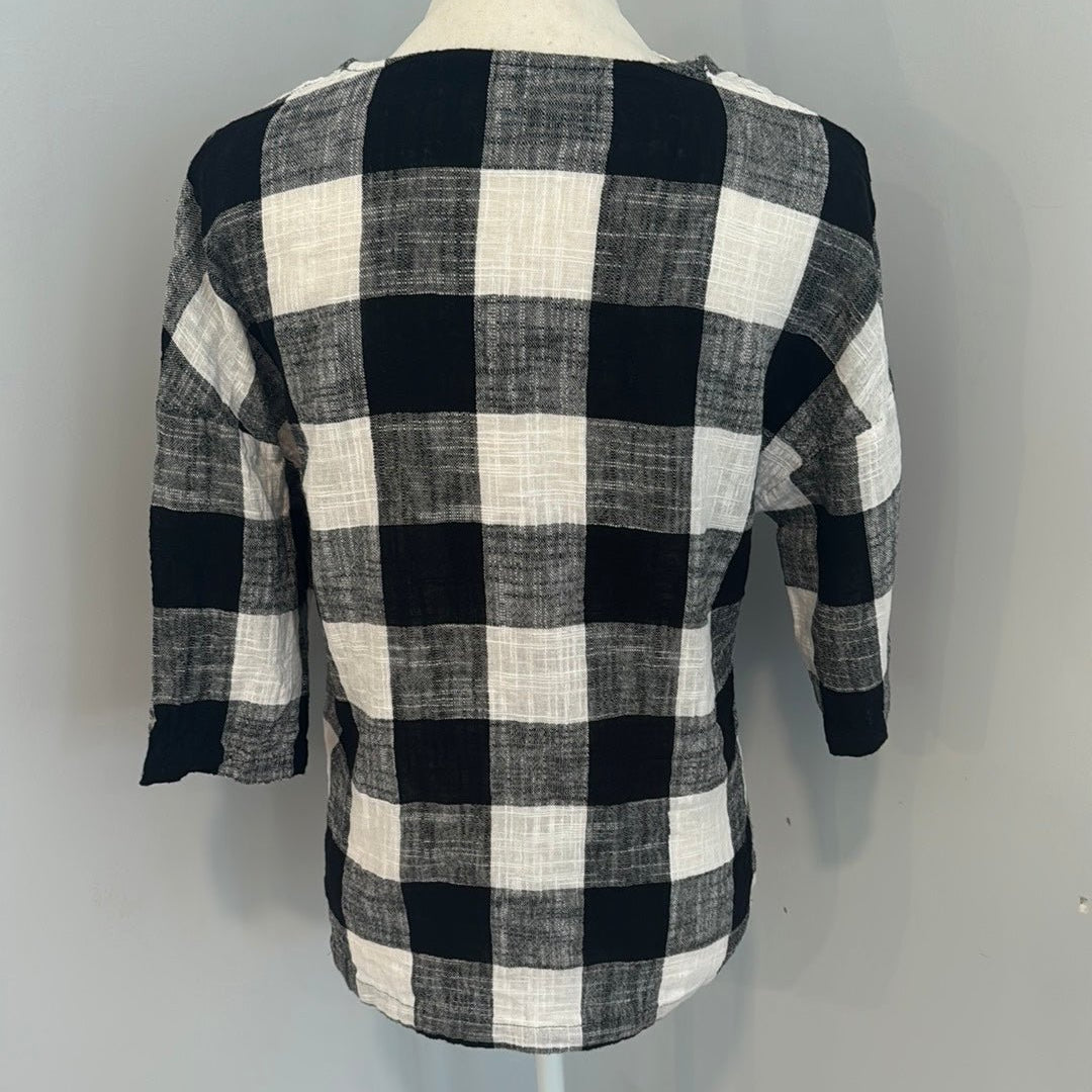 Redeux: Black and White Checkered TopRedeuxblouse