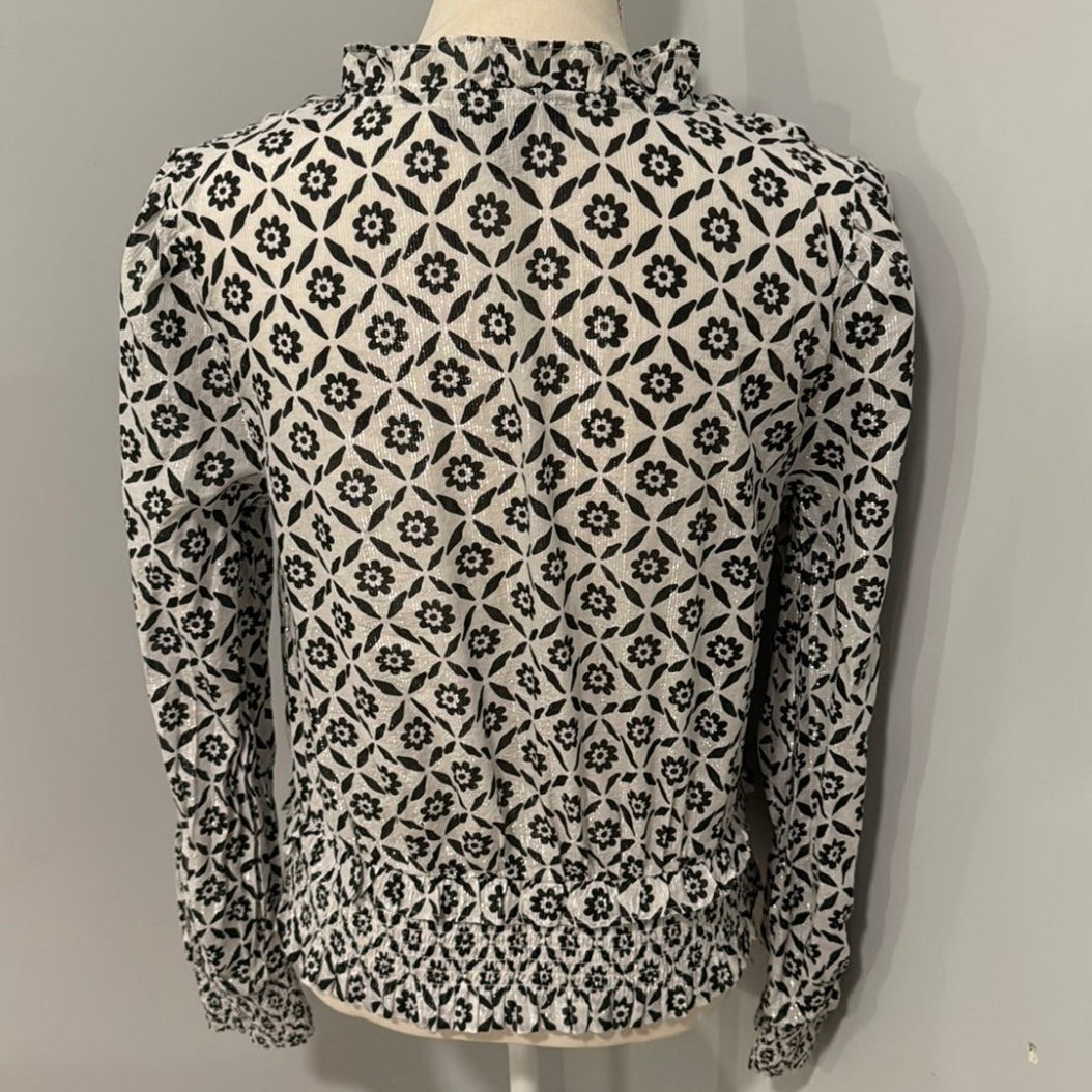 Redeux: Black and White Top with MetallicRedeuxblouse