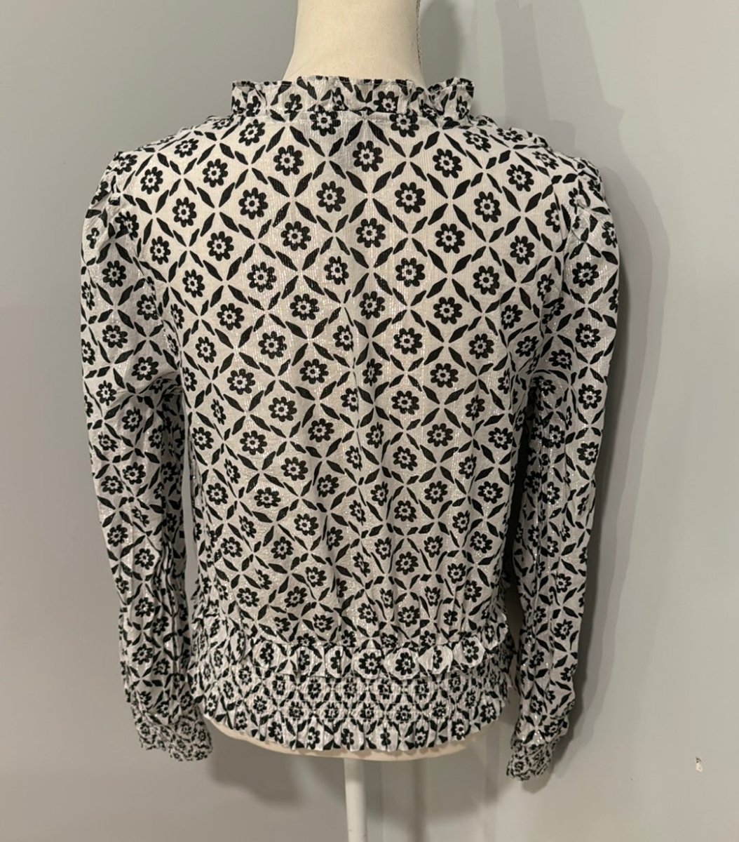 Redeux: Black and White Top with MetallicRedeuxblouse