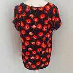 Redeux: Black Top with RosesRedeuxblouse
