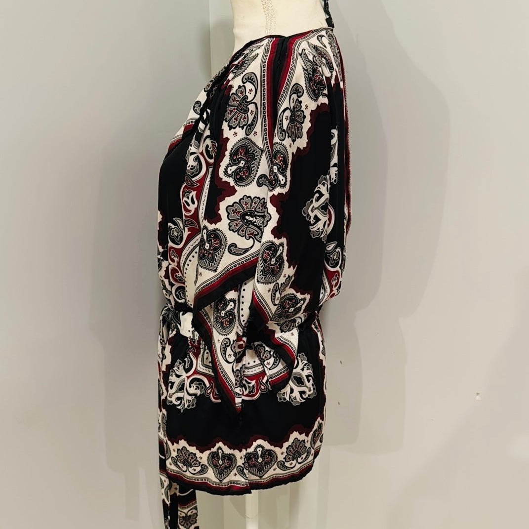 Redeux: Black/White/ and Red Batwing Top with BeltRedeuxTOPS