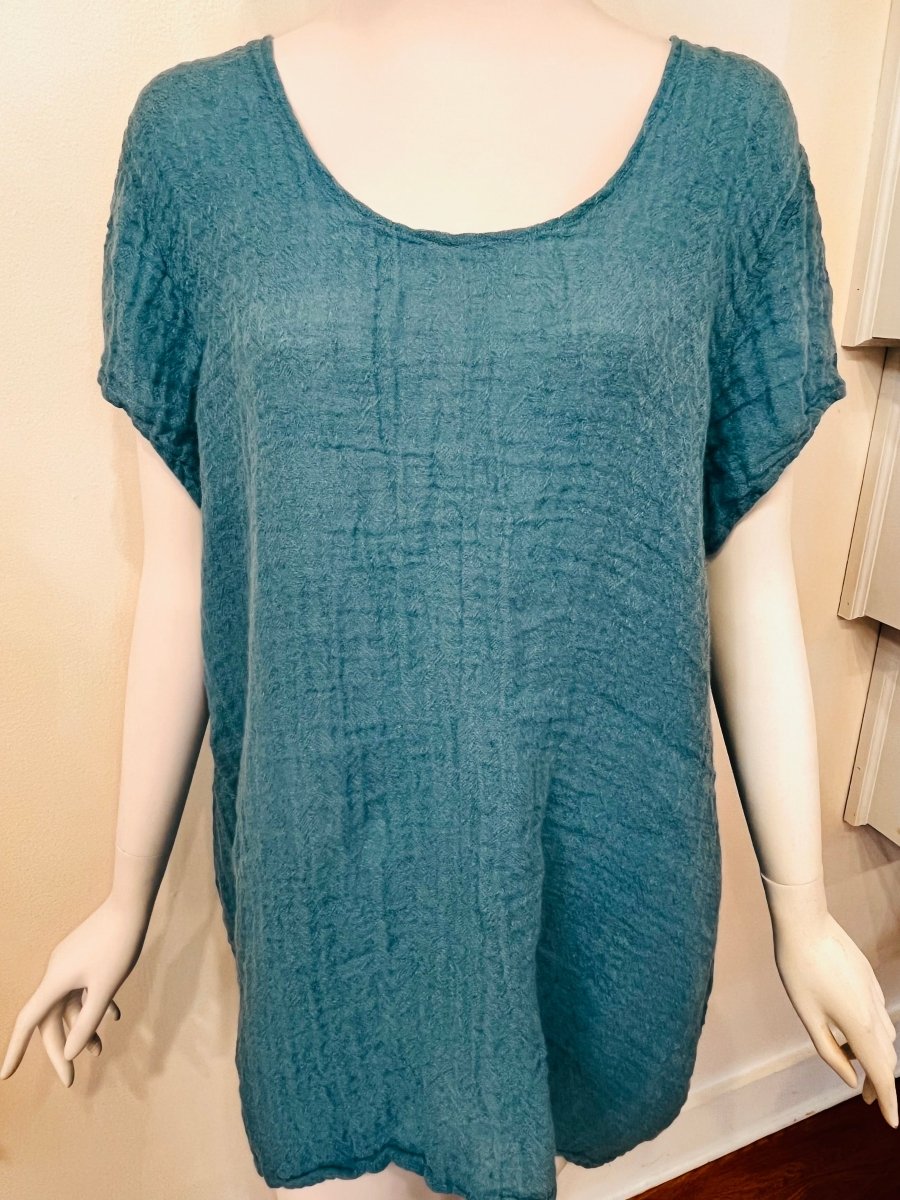 Redeux: La Bottega Top TurquoiseZiabird Private Labelblouse