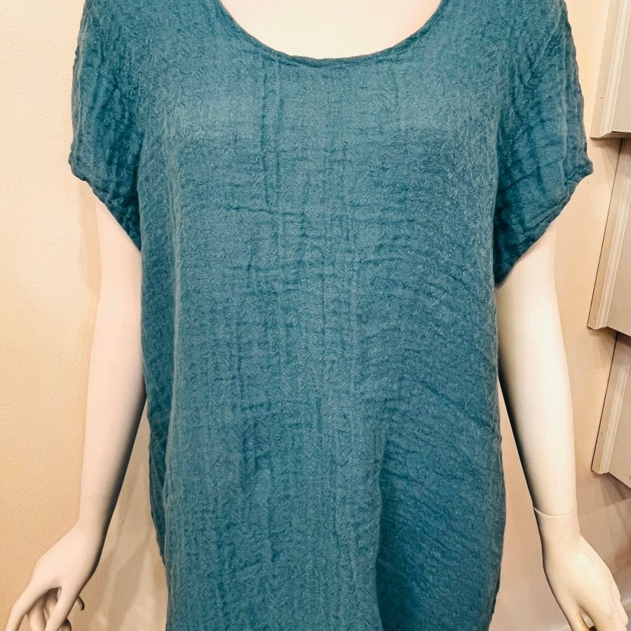 Redeux: La Bottega Top TurquoiseZiabird Private Labelblouse