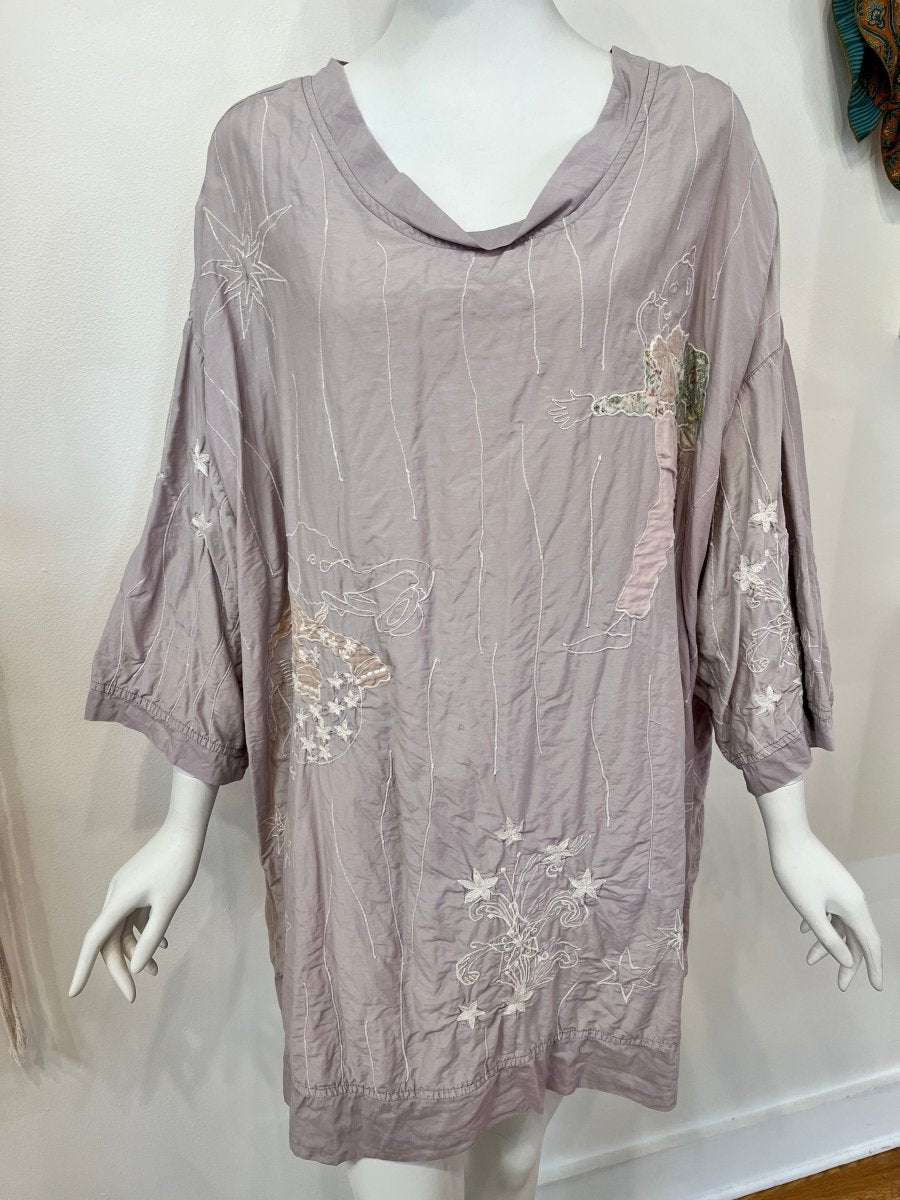 Redeux: Magnolia Pearl Purple Top with EmbroideryZiabird Private Labelblouse