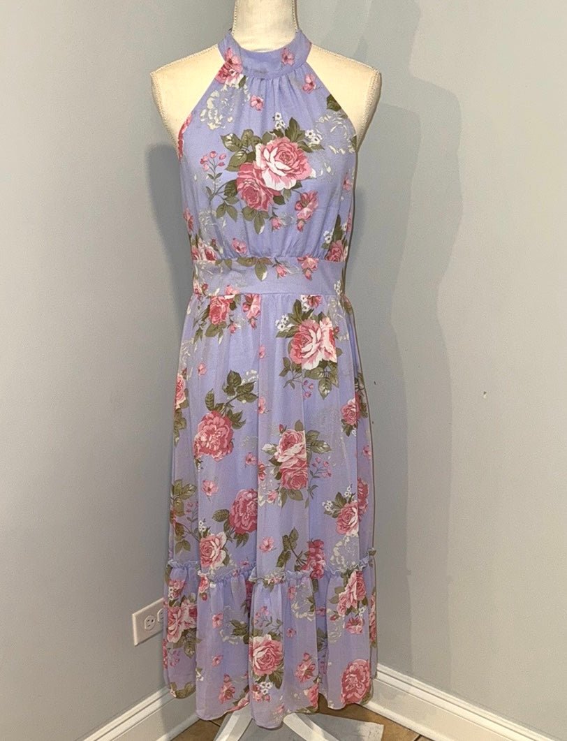 Redeux: Purple Floral Halter DressRedeuxDRESS