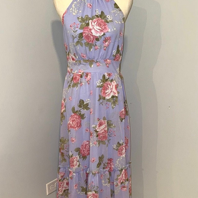 Redeux: Purple Floral Halter DressRedeuxDRESS