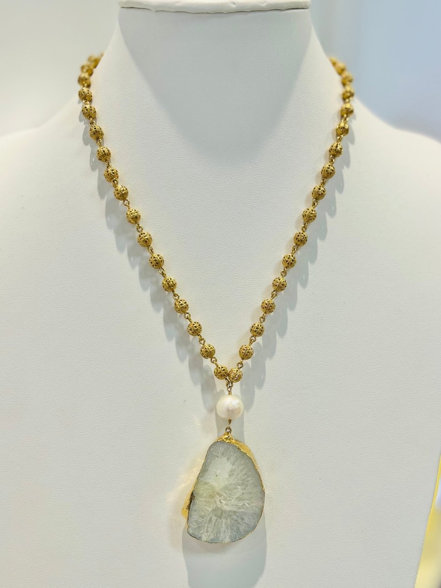 Redeux: Slice Quartz NecklaceRedeuxNECKLACES
