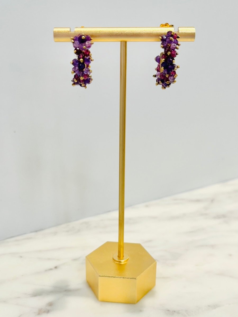Redeux:Amethyst Fuss Hoop EarringsRedeuxEARRINGS