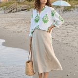 Relaxed Boyfriend Shirt - Cameo Floral Kelly GreenAnd For GoodShirts & Tops