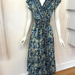Repurposed Sari Wrap Dress w/ Cap SleeveBaizaarDRESS
