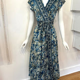 Repurposed Sari Wrap Dress w/ Cap SleeveBaizaarDRESS