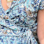 Repurposed Sari Wrap Dress with Cap SleeveBaizaarDRESS