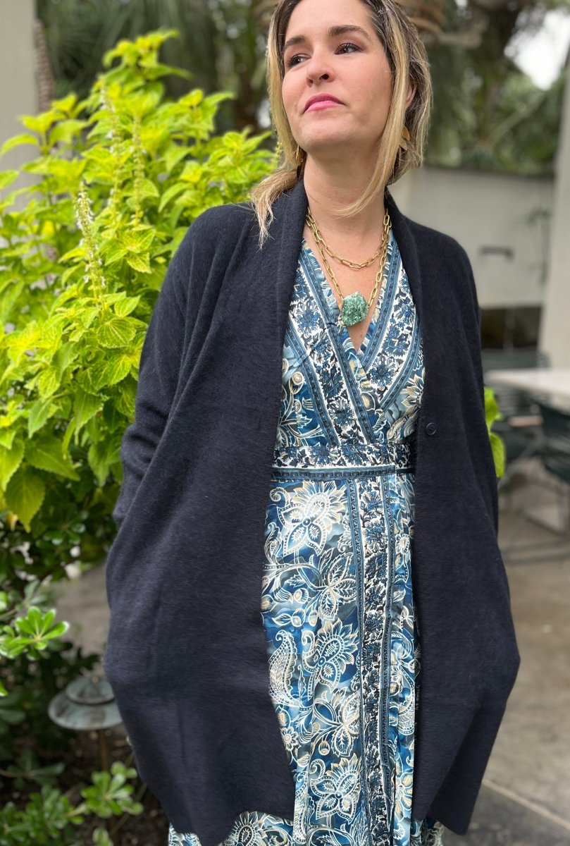 Repurposed Sari Wrap Dress with Cap SleeveBaizaarDRESS