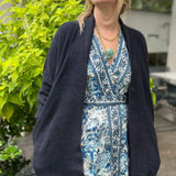 Repurposed Sari Wrap Dress with Cap SleeveBaizaarDRESS