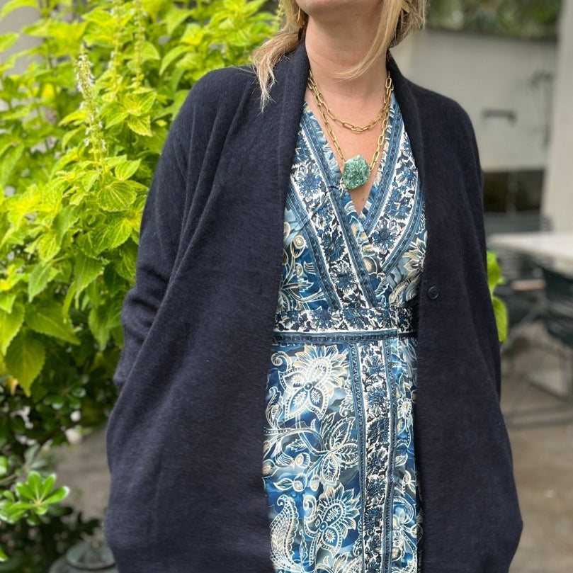 Repurposed Sari Wrap Dress with Cap SleeveBaizaarDRESS